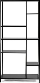 Noela Knižnica regál ARCANA 165x80 čierna