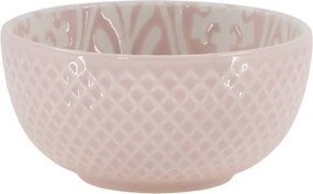 Ružová porcelánová miska s kvetmi vnútri Arés - Ø 7,5*3,5 cm / 100ml