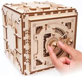 Ugears - 3D drevenené mechanické puzzle Trezor
