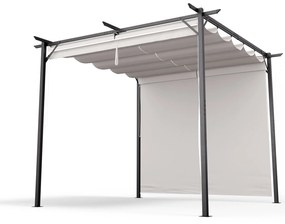 Blumfeldt Pantheon Robust, pergola, 3 x 3 m, s bočnými roletami, práškovo lakovaná oceľ odolná voči poveternostným vplyvom