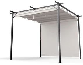 Blumfeldt Pantheon Robust, pergola, 3 x 3 m, s bočnými roletami, práškovo lakovaná oceľ odolná voči poveternostným vplyvom