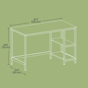 Písací stôl SOLEA hnedá/čierna