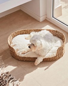 Prenosný vankúšik pre psa odie 60 x 40 cm biely MUZZA