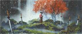 Obraz - Ilustrácie záhrady mečov (120x50 cm)
