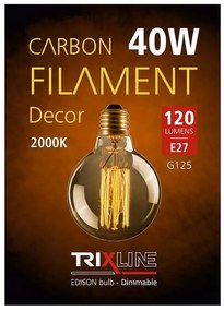 Žiarovka Carbon filament E27 G125