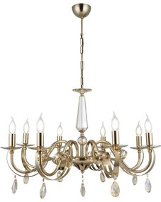 Luster na reťazi CASTRO 8xE14/40W/230V zlatý