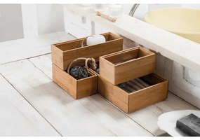 Organizér Compactor Bamboo Box, 22,5 x 15 x 6,5 cm, prírodné drevo