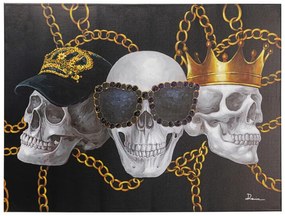Skull Gang obraz čierno-zlatý