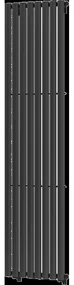 Mexen Oregon dekoratívny radiátor 1800 x 490 mm, 805 W, Čierna - W202-1800-490-00-70