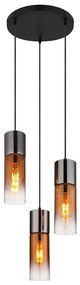 Globo 21000-3HG - Luster na lanku ANNIKA 3xE27/25W/230V čierna/medená