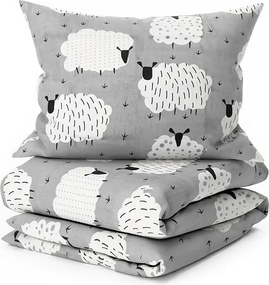 Bavlnené obliečky SHEEP POLY sivé Rozmer obliečky: 70 x 90 cm | 140 x 220 cm