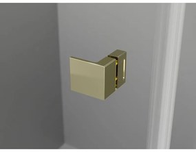 Mexen, Mexen Lunar pravé otočné sprchové dvere 130 cm, transparentné, zlaté - 834-130-000-50-00-P