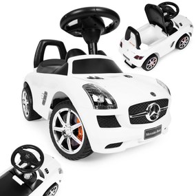 MULTISTORE Pojazdné autíčko Mercedes SLS AMG biele pre deti