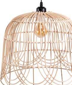 Toolight Boho, stropné svietidlo 40cm 1xE27 APP1352-1CP, čierna-prírodná hnedá, OSW-05765