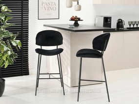 Barová stolička Ninasus (čierna). Akcia -16%. Vlastná spoľahlivá doprava až k Vám domov. 1136408