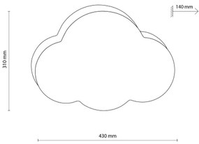 Brilagi - Detské stropné svietidlo NIMBUS MINI 2xE27/15W/230V 31x43 cm modrá