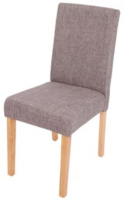 Jedálenská stolička Litta sivá látka (SET 2 ks) - Svetlo hnedá