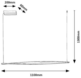 Rabalux 72234 - LED Luster na lanku ELVIO LED/28W/230V