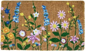 Rohožka z kokosových vlákien s motívom kvetin Coir - 75*45*4cm