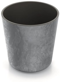 Kvetináč NURBI ROUNDED BETON EFFECT tmavo šedý