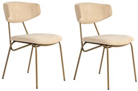 Sada jedálenských stoličiek Nancy Beige and Gold,2 ks