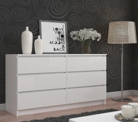 Komoda Rollo V 160 cm biela matná