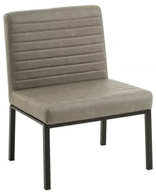 furniture-nabytek.cz - Čalúnená stolička Wingston XXL, nosnosť 250 kg, umelá koža / kov, šedozelená