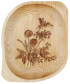 AMADEA Drevená miska obdĺžnik s gravírom, masívne drevo, 23,5 cm