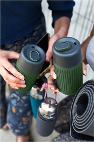 Zelený sklenený cestovný hrnček 340 ml – Black + Blum