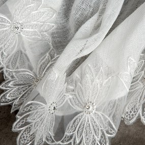 KRÁTKA ZÁCLONA NA PÁSKE SOPHIA 150X60 CM BIELA