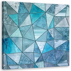 Gario Obraz na plátne Modrý geometrický vzor - Andrea Haase Rozmery: 30 x 30 cm
