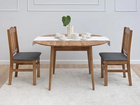 Okrúhly dubový stôl fi110 +35 cm nadstavce Bergen olej intenzívny
