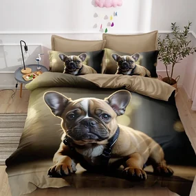 Obliečky BULLDOG BEIGE 3-dielna sada 140x200 cm