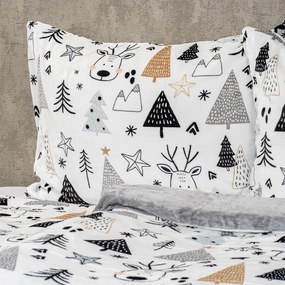 4Home Obliečky mikroflanel Nordic forest, 140 x 220 cm, 70 x 90 cm