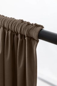 Hnedý zatemňovací záves VELVET 135x250 cm Zavesenie: Riasiaca páska