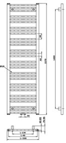Bruckner - Kúpeľňový radiátor ALBRECHT 657W/230V 50x157 cm biela