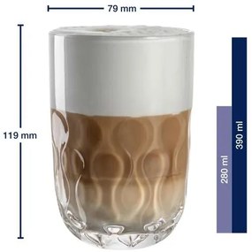 Leonardo poháre na Latte Gocce 390 ml 2 ks