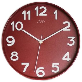 Plastové dizajnové hodiny JVD HX9229.3 červené