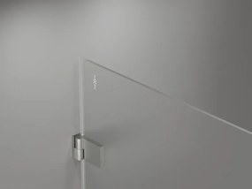 Mexen Lunar-B, L Otočné pravé sprchové dvere 120 cm, 8mm číre sklo, oceľový profil, 832SL-120-050-97-00-P