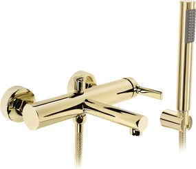 Rea Pixel, vaňová batéria s ručnou sprchovou súpravou, zlatá lesklá, REA-B4524