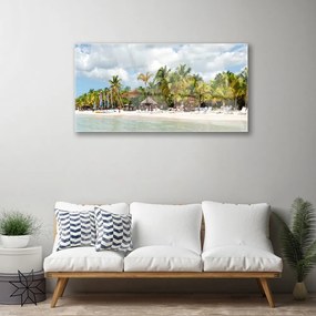Obraz na akrylátovom skle Pláž palma stromy príroda 100x50 cm