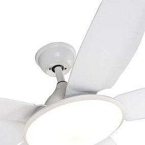 Stropný ventilátor biely 130 cm vrátane LED stmievateľný s diaľkovým ovládaním - Vifte