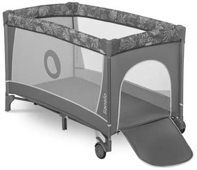 Lionelo - Cestovná postieľka FLOWER Sivý kameň