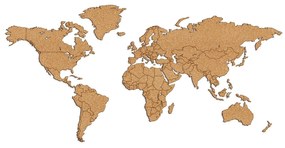 DUBLEZ | Korková mapa sveta na stenu s hranicami