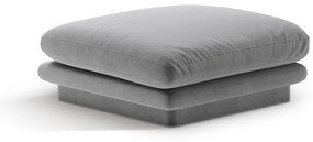 Svetlosivá zamatová podnožka Torino – Micadoni