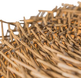 Rustikálne závesné svietidlo hnedý ratan - Hatch 45