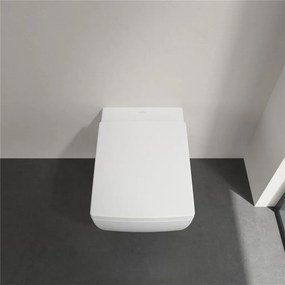 VILLEROY &amp; BOCH Memento 2.0 závesné WC s hlbokým splachovaním bez vnútorného okraja, 375 x 560 mm, biela alpská, s povrchom CeramicPlus, 4633R0R1