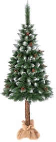 Vianočný stromček na pníku so šiškami a zdobením 220 cm