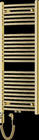 Mexen Ares, elektrické vykurovacie teleso 1200x500 mm + vykurovacia tyč 600 W, zlatá lesklá, W102-1200-500-2600-50