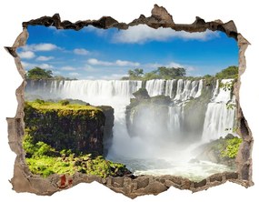 Díra 3D ve zdi nálepka Vodopád argentína nd-k-43312221